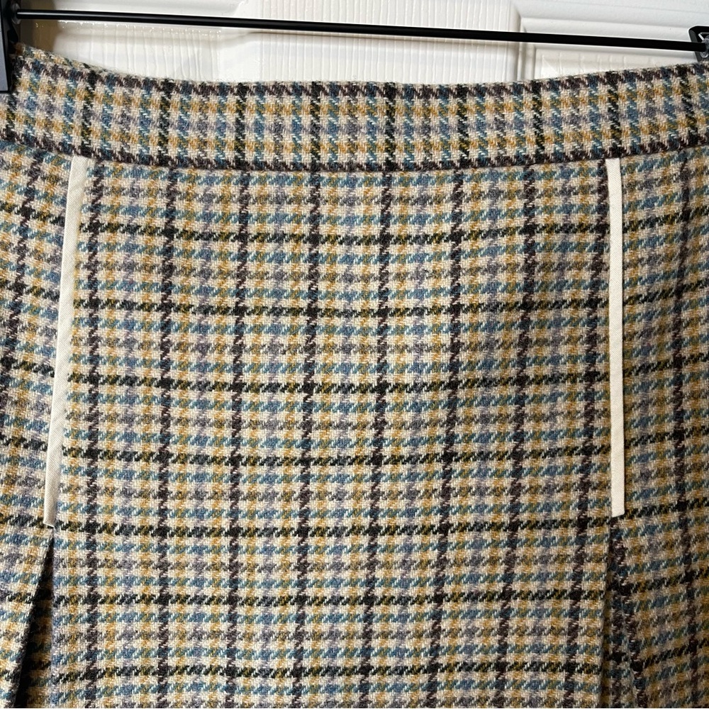 Women’s Y2K Juicy Couture Wool Mini Skirt Patterned Pleated Size M - Picture 2 of 8